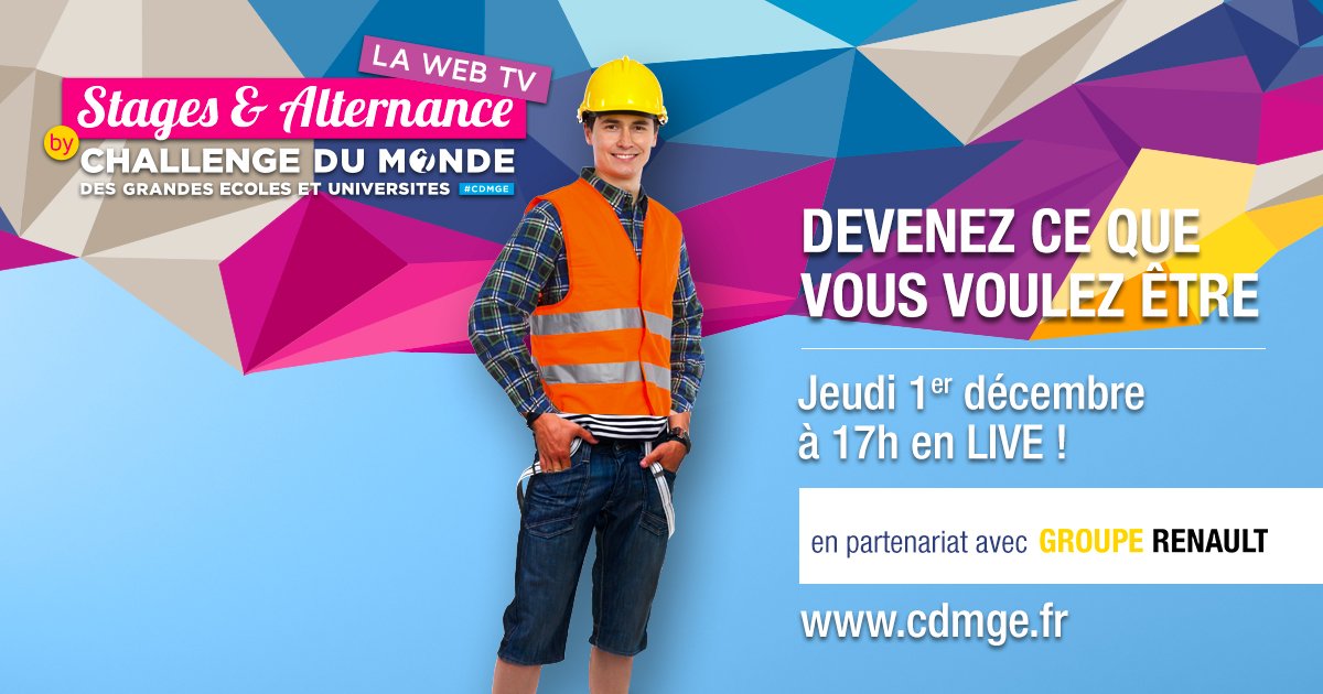 StepStoneDigit's tweet photo. V. Bourassin interviendra pour @Renault_fr lors de la #WebTV des #stages et de l'#alternance by #CMDGE ! Infos sur https://t.co/CYxpuSrAUJ https://t.co/M83HW1yeTD