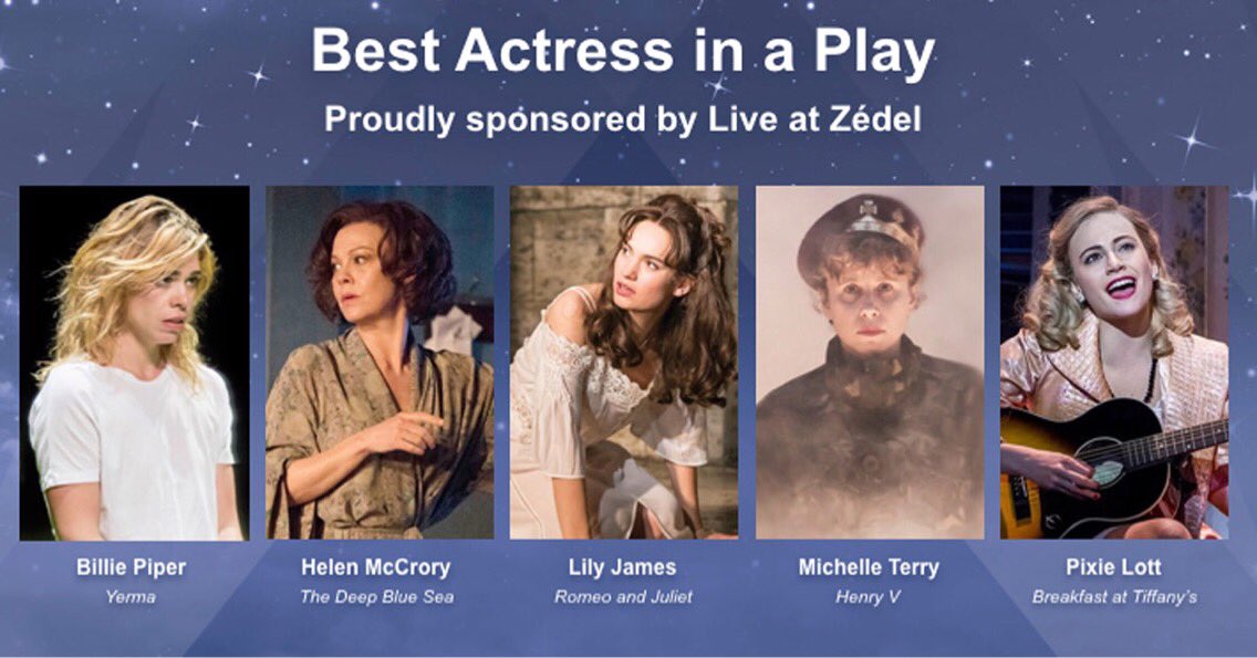 WhatsOnStage's tweet photo. The #WOSAward nominees for Best Actress in a Play are https://t.co/Hq4Dc9VqkW