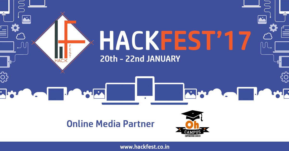 HackfestISM's tweet photo. We are glad to announce @OhCampus as our Online Media Partner.
#Hackfest
#BuildTheFuture
#HackfestISM https://t.co/QdStOaY9qv