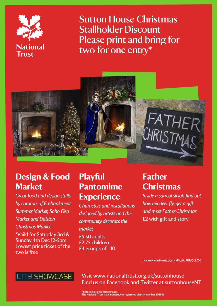 DelightLondon's tweet photo. Get 2 for 1 entry to #panto themed #christmas event this weekend 3-4 Dec at @SuttonHouseNT with this flyer @whereitsatLDN @TimeOutLondon https://t.co/3yFQAJesYv