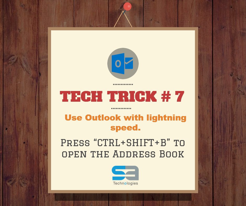 Satincorp's tweet photo. Dear Ms Outlook Users, we have a cool tip for you.
Our bet: You didn't know this quick #TechTrick before. π
#DiscoverMore #DoFaster https://t.co/2Ee5XbRfWL