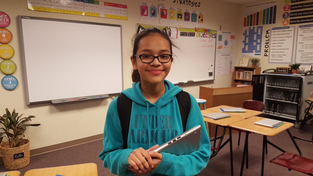 MrsPriebe's tweet image. Destiny distributes Chromebooks and math power up books every morning! #SoThankful #npspanthers #MyAssistant @Norfolk_MS @NMS_6thGr_Team1