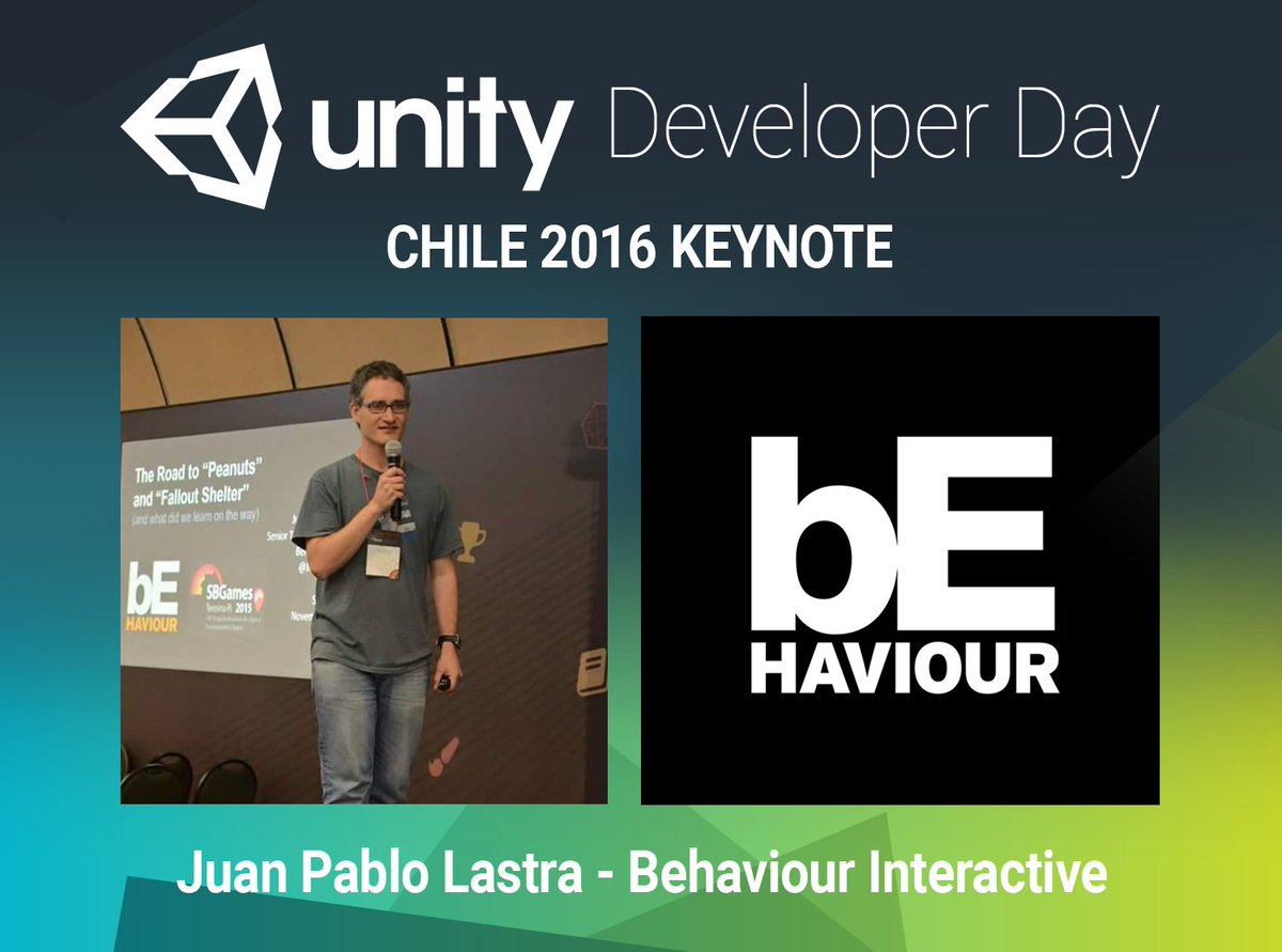 GameDevPlanet's tweet photo. El Keynote del #UnityDeveloperDayChile estará a cargo de @jpablolastra Technical Director en @BehaviourCL :) https://t.co/kgMi6jfVLZ