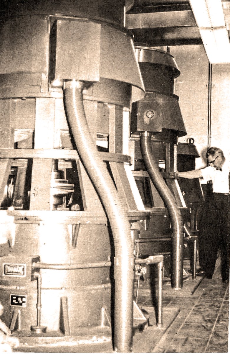 DynamaticOEM's tweet photo. Dynamatic #AdjustableSpeed water cooled stationary field #EddyCurrent Clutches at the Venice Sewage Pumping Plant Los Angeles, CA 1958 #Tbt https://t.co/cc7Q5CEoHy