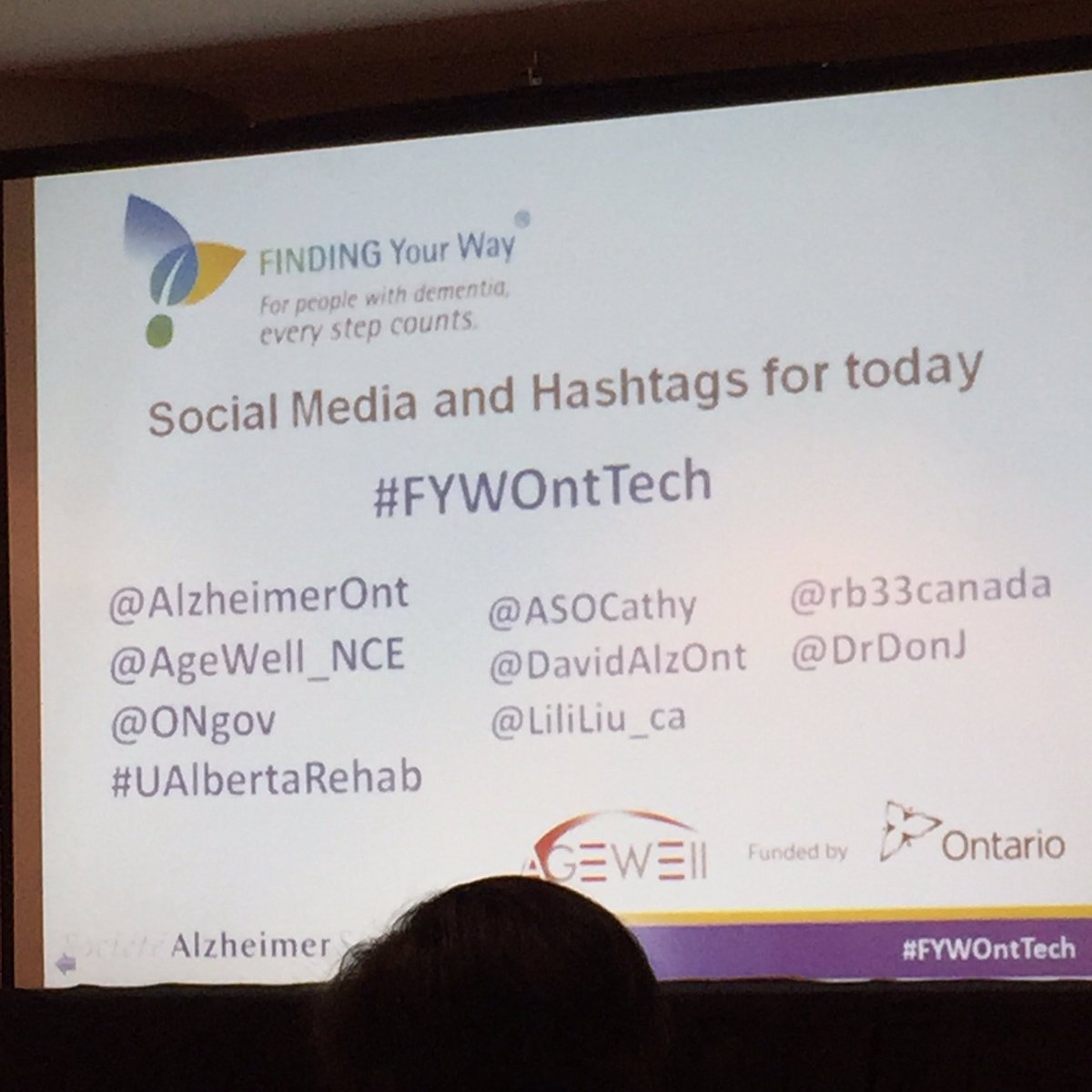 rchurchyard_'s tweet photo. Fellow tweeters - see attached for @AlzheimerOnt & @AGEWELL_NCE 1st forum on #LocatingDevices & #dementia! #GPS #thefutureishere #FYWOntTech https://t.co/O7NgHMU3Ma