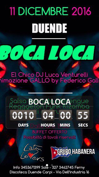 SoledadSarli's tweet photo. BOCA LOCA is coming in 10 days, 4 hours, 0 minutes, 56 seconds! https://t.co/0kRDNzkMXW https://t.co/O82IcNEtaS