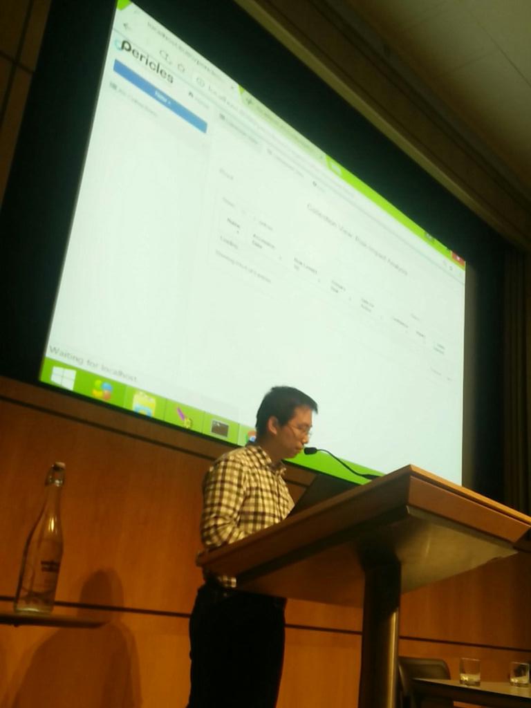 sstek's tweet photo. The @PericlesFP7 appraisal tool demo in the TATE video art case. Beautiful, clean UI and very intuitive. #PERIconf2016 https://t.co/hzwd6mPNDv