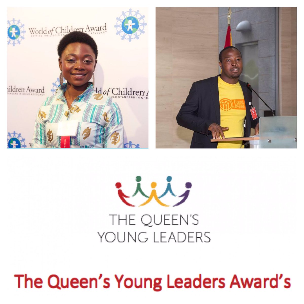 FutureofGH's tweet photo. Congratulations to our #FOG2016 pioneers; Winifred Selby and Elijah Amoo Addo who were announced as winners of the @QueensLeaders 2017 https://t.co/My7qEsAwaw