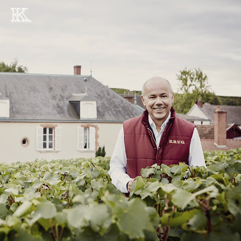 Krug's tweet photo. 2 months after Harvest, Eric Lebel is about to welcome wine-growers to House of Krug to taste wines produced from each of their own plots https://t.co/7gcTk2x8W3