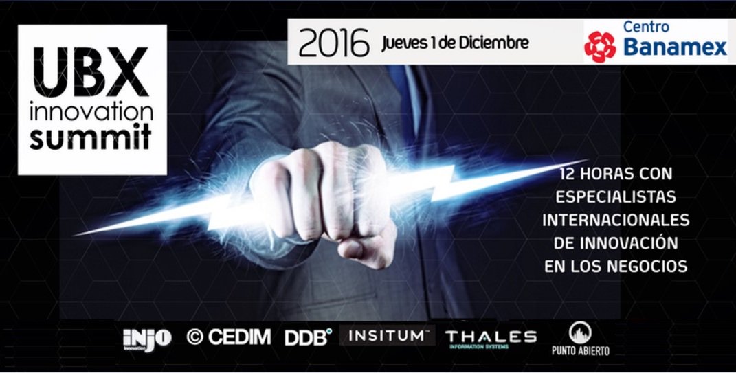 sponsormatchx's tweet photo. Ya empezó el "UBX Innovation Summit 2016" by @injoio. Gracias a @UBXSummit @cedimnews @insitum @DDBMexico @sponsormatchx por hacerlo posible https://t.co/tvIULhOFtW