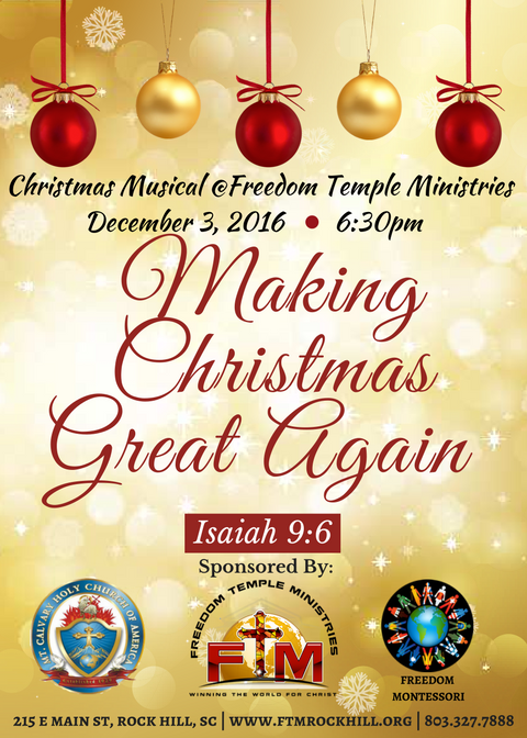 FTM_SC's tweet photo. Making Christmas Music and Memories! Join us Saturday at 6:30 pm for “Christmasville in Rock Hill”. #CV2016 https://t.co/CIlS1awvwW