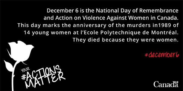 CAWEShelter's tweet photo. National Day of Remembrance: Candlelight Vigil, December 6, 5:00pm, City Hall Park. Plan to join us. #CAWES https://t.co/ajEggcDu3m
