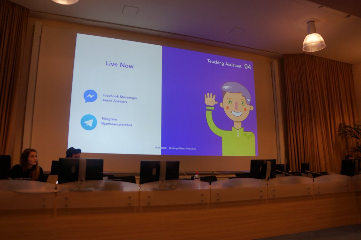 HScienceAdvisor's tweet photo. Team Nash #CBICERN FUTURE LEARNING ENVIRONMENT @CERN @Ideasquare - Will Jamie #AI tutor answer student questions if no teacher available? https://t.co/SVcZa9Ztoy