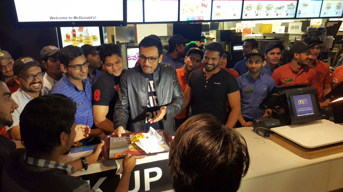 hinasafi's tweet photo. @alisethimusic taking orders at @McDonaldsPK #HappeningNow #McDonaldsImlovinIt https://t.co/pwjbW8Iihs