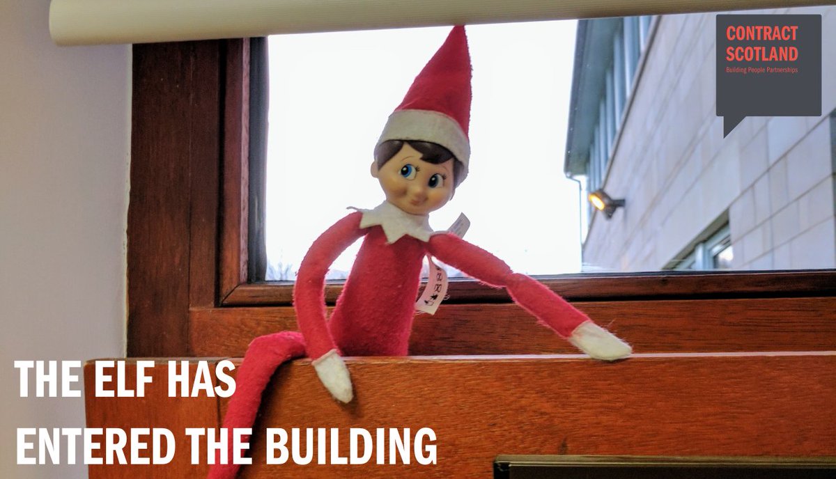 contractscot's tweet photo. It's only the #1stdecember, but we've spotted an #elf in the office! Hope we can catch him before he gets up to any mischief! #elfontherun https://t.co/6EHfYsO6bk