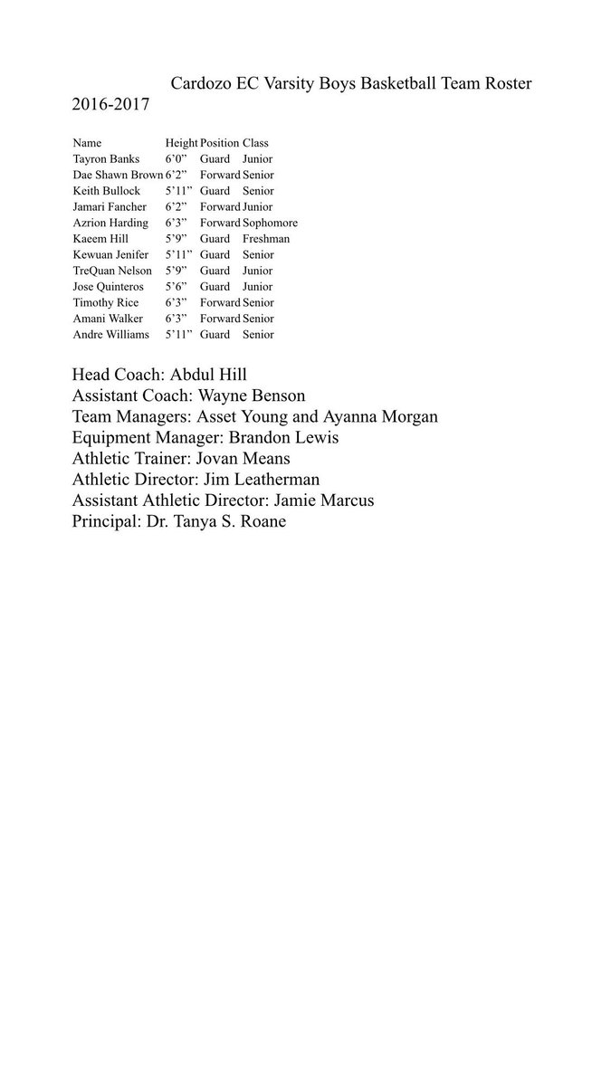 Cardozo Athletics tweet media