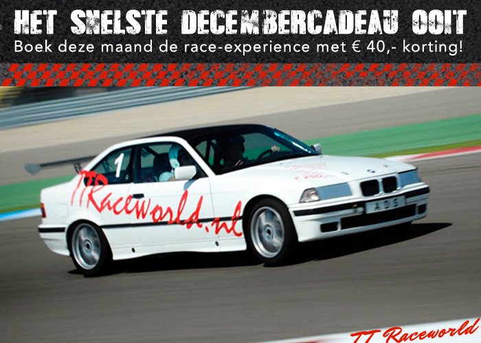 TTRaceworld's tweet image. Deze feestmaand € 40,- korting op de cadeaubon voor de race-experience op TT Circuit Assen!! Bestel 'm snel: goo.gl/GxoDwM