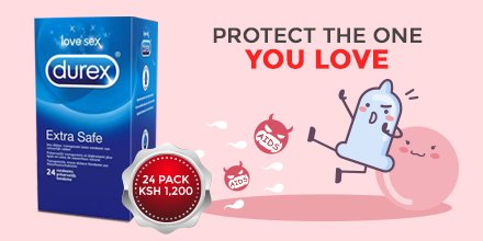 JumiaKenya's tweet photo. #MakeLoveProtected with #Durex this #December. Buy online & we will bring them to your doorstep. Shop here> https://t.co/ZGrZGLj5JV https://t.co/2vS146gsMf
