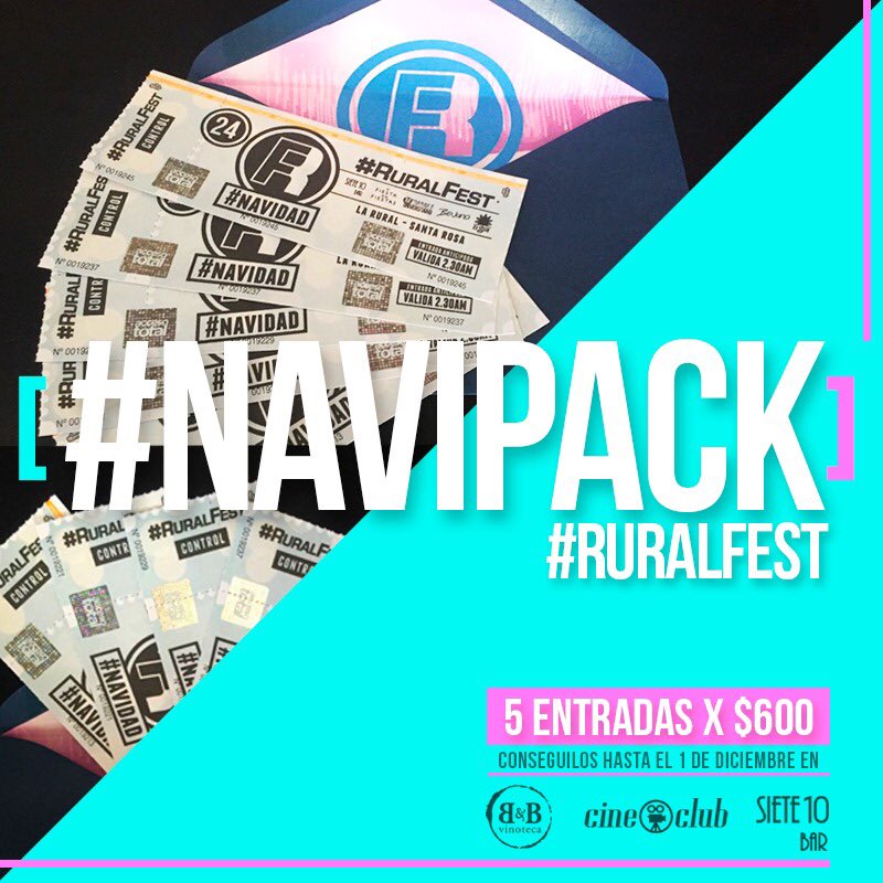velvet_inn_'s tweet photo. Últimos pack... tenes tiempo hasta las 21hs o antes de q se agoten!!
#NaviPack 💫 #RuralFest https://t.co/zuBGN5dw0Y