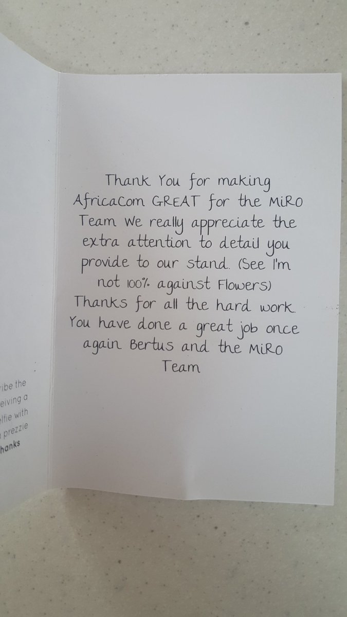 BrandNationSA1's tweet photo. @MiroDistributor Thank you! Wish all our clients were as awesome as you! #happyclients #Africacom2016 #buildingbrands #brandnationsa https://t.co/hU23zO4jmf