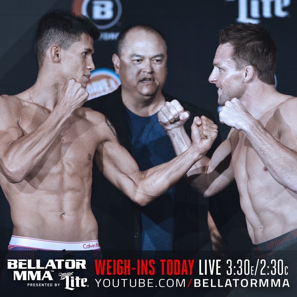 BellatorMMA's tweet photo. #Bellator166 Weigh-ins
📍: @WinStarWorld 
⏰: Today | 2:30 CT
💻: https://t.co/g57vqvuCEg https://t.co/Y2LDjNABxq