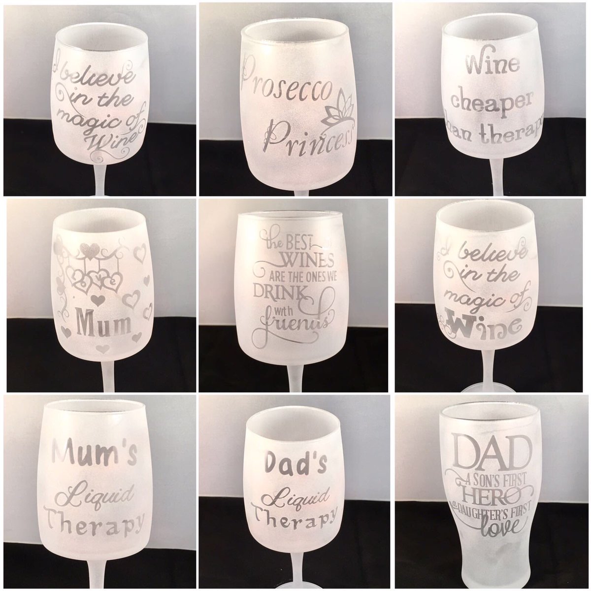 monkeydebris_c's tweet image. A section of our new frosted glasses. Wine &amp;amp; beer. We don&apos;t discriminate.