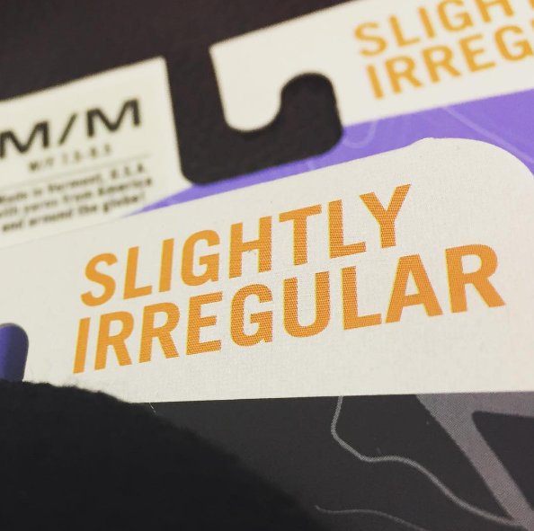 DarnTough's tweet photo. We think it's perfectly fine to be #SlightlyIrregular. #DarnTough #positive #happy https://t.co/MEPCmNFbro