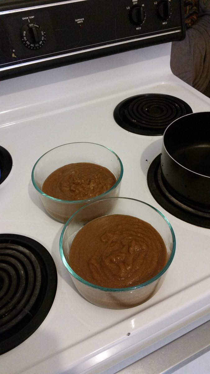 lmill30's tweet photo. Made Indian Pudding for class! Theme of Oregon Trail style food. I don't think they had this nice Tupperware though.. https://t.co/5VVcMid0Cs