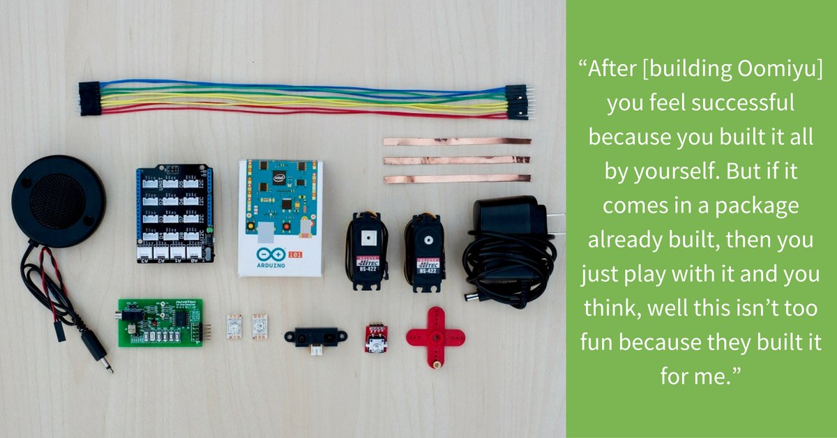#Oomiyu is a maker kit to introduce young #inventors to #STEAM: Science, Technology, Engineering, Art and Mechanics: kck.st/2fZBIlZ
