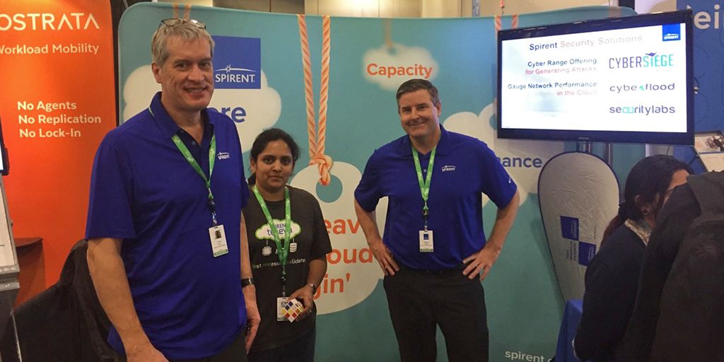 Spirent's tweet photo. At AWS #reinvent? Join Spirent in booth 2220 to meet team &amp; learn how to accelerate your #NFV deployments! https://t.co/ROA73vLBdK #cloudSLA https://t.co/4f80YoggGH