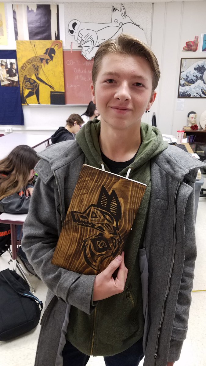 KevinRohnke's tweet photo. Ben Schmidt and his Pacific Northwest masterpiece! #GCHSARTHISTORY https://t.co/cKUczmAzAK