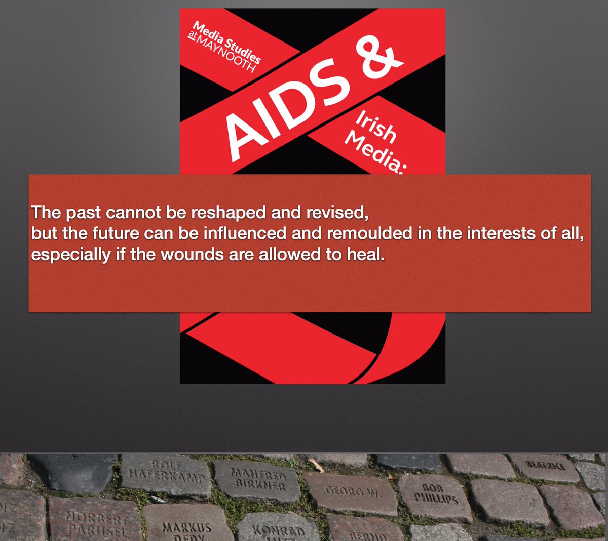 HIVIreland's tweet photo. "We cannot allow our collective memory to be erased." @tonie_walsh when launching the #IrishAIDSMemorial project today. #WADirl #WAD2016 https://t.co/VJp4W5Lin4
