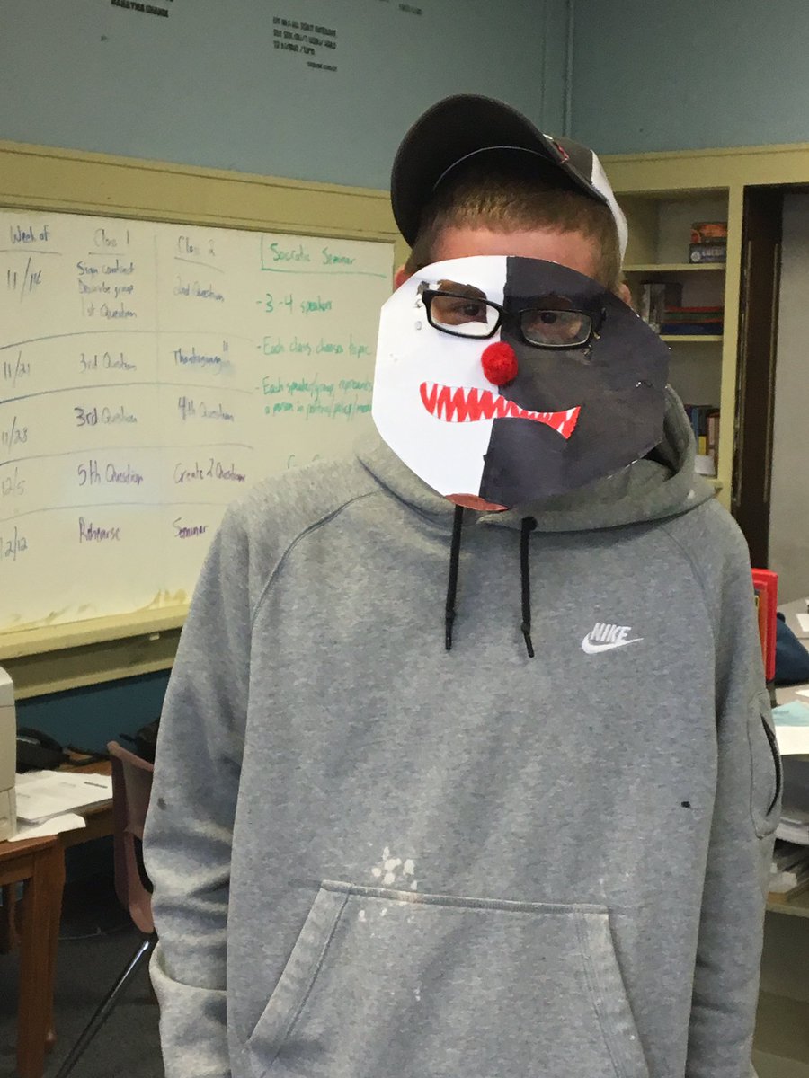 imagineng31's tweet photo. English class working on their "Masque of the Red Death" masks. Infer and create!! https://t.co/XAn59Jm0EO