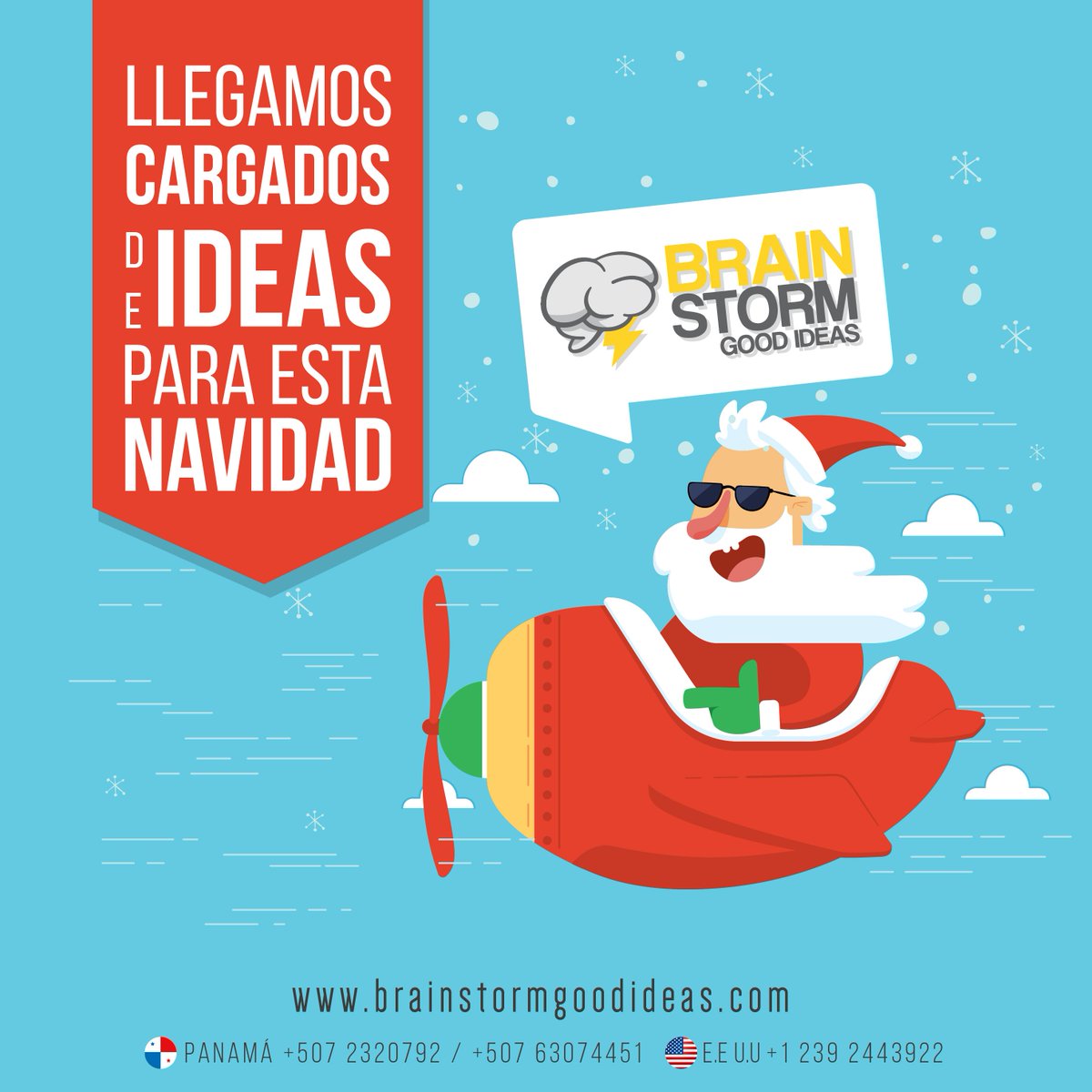 BrainStormGood's tweet image. Para esta #navidad llegamos cargados de #ideas creativas listas para usar para tu empresa contáctanos a los tel. 6307-4451 USA ＋12392443922