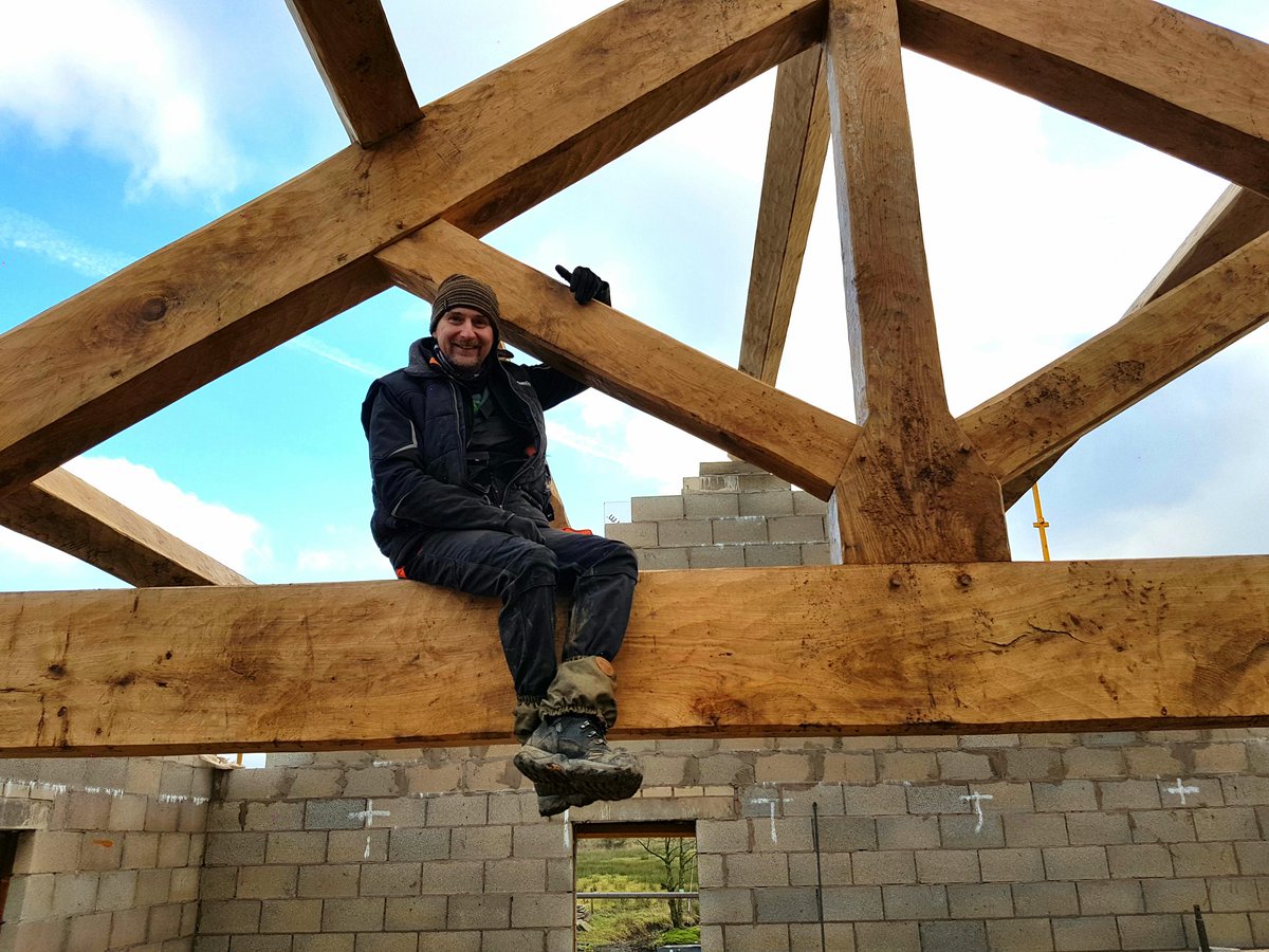 Calder Oak on Twitter "king post truss made by hand out of English