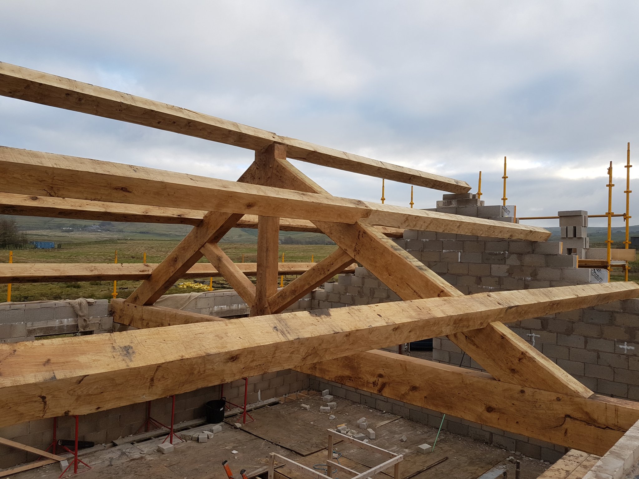 Calder Oak on Twitter "king post truss made by hand out of English