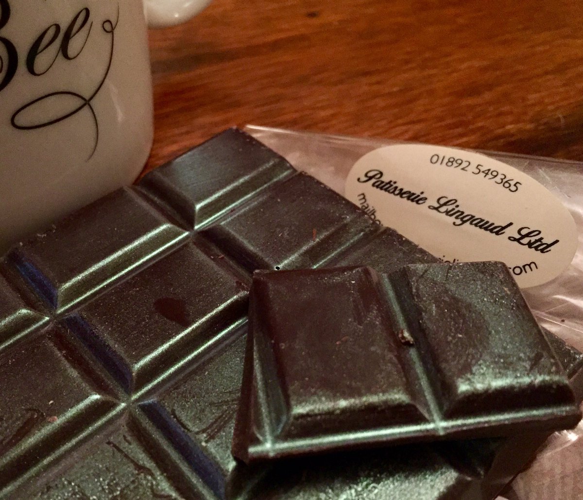 ChangeCoachB's tweet photo. Settling down to a cup of tea and some of @PatisserieL's delicious dark chocolate with mint I found in @carriedesignrtw https://t.co/tW7zhUf2t3