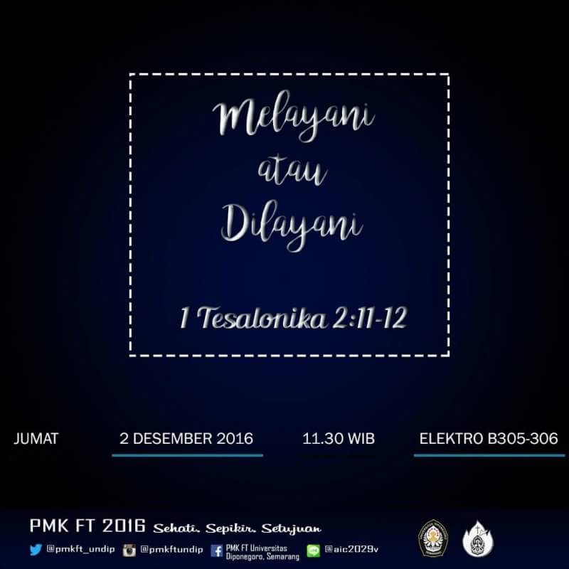 pmkft_undip's tweet photo. Jgn lupa dtg ke ibadah jumat bsok yaa
🕗 11.30 WAT
🏠  B305-306 Teknik Elektro UNDIP
See you there guys 😇😇 https://t.co/LAhHuboeMa