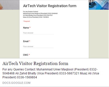 airtech2k16's tweet photo. Here is the Registration link for visitors.
last date of registration is 4th of december.
Hurry up
https://t.co/xYWe06T6vQ
#AirTech16 https://t.co/7rexdNwaVh