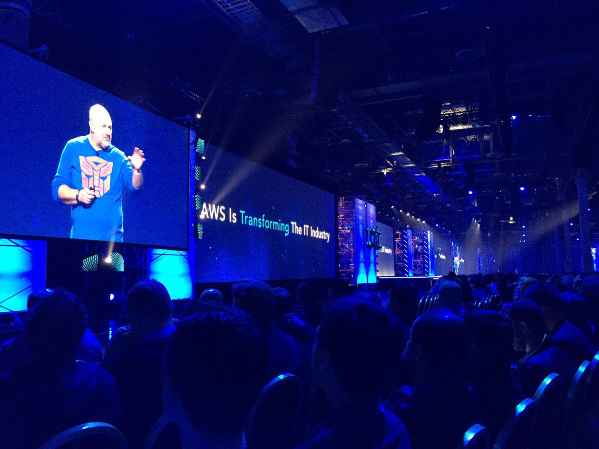 NuvemNetworks's tweet photo. .@awscloud re:Invent 2016 keynote has started and we finally know, yes @Werner is an #autobot. #transformation #DeployNuvem #aws https://t.co/GnxAxDk2MD