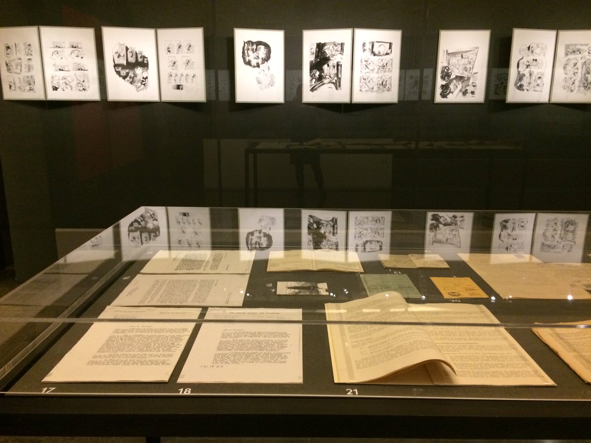 mahjparis's tweet photo. #Montage #expoLuz: les archives du fonds Albert Cohen sont installées et la vitrine des carnets de Luz est (presque...) prête! @Futuropolis https://t.co/mKpyegJwDX