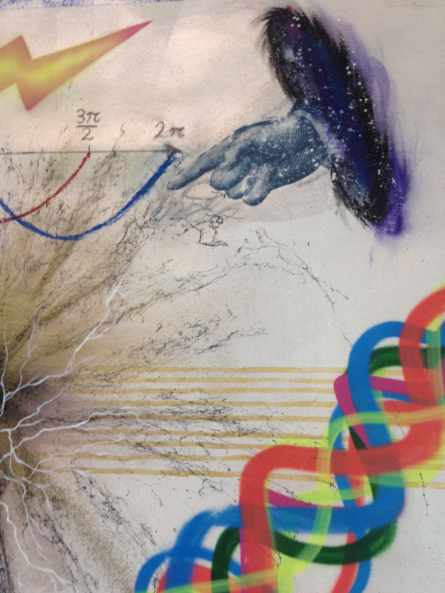 Studio_HGArts's tweet photo. Science and art are nonexclusive! #Studio_HG #art #artwork #studio #studioart #studiolife #behindthescenes #painting #transitionalart https://t.co/Ioq0kDphFV