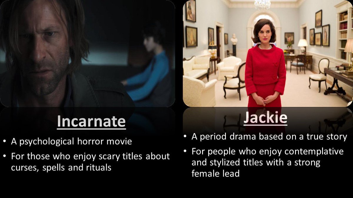 #incarnate and #JackieFilm are out this weekend, which one fits your taste?