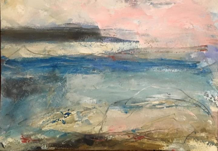 marks_lucy's tweet photo. Watercolour - painted this on a very silent beach #painting #watercolor #beach #lucymarksart https://t.co/tmdbsmPUtn