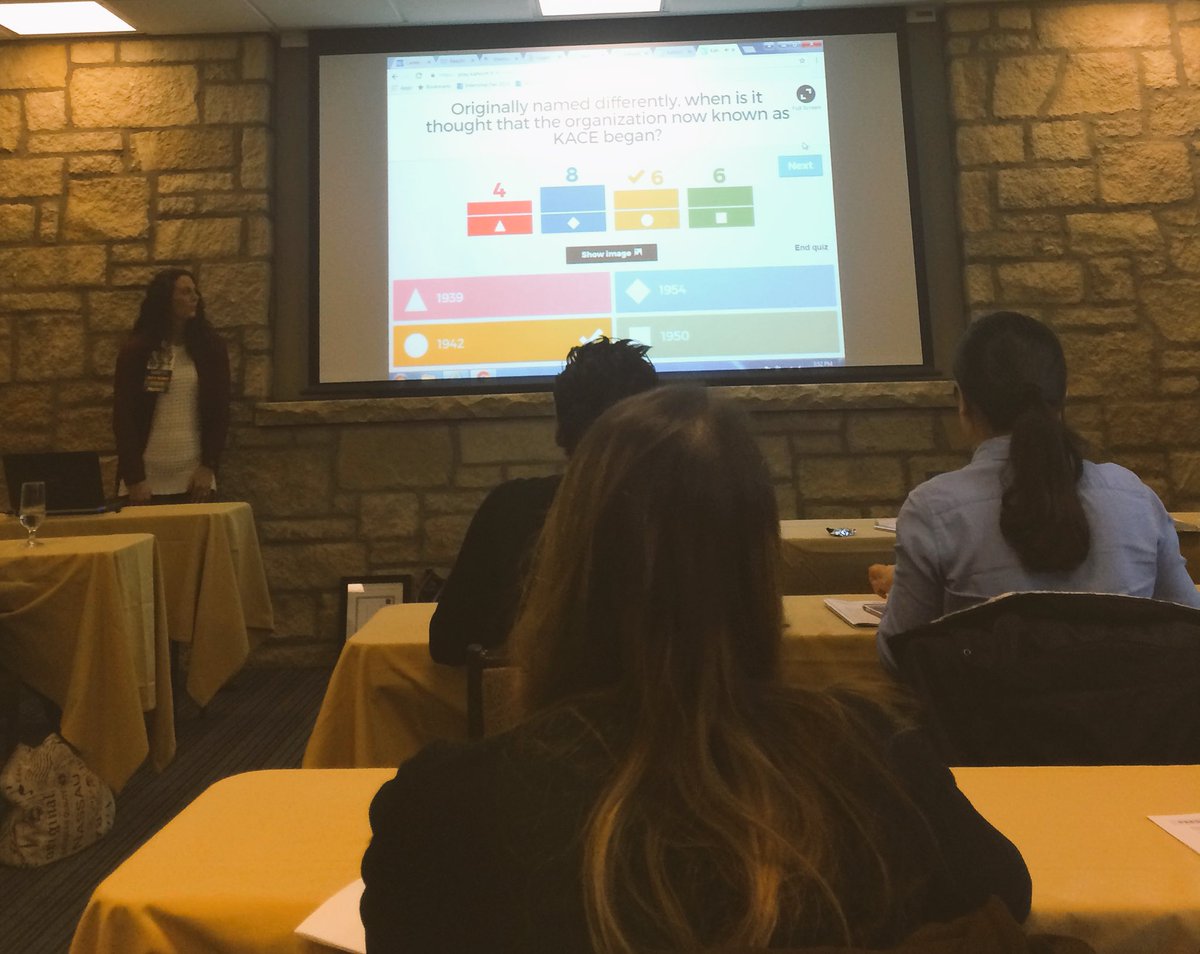 KACEweb's tweet photo. #kace16 @ErinWolfram sharing the latest in free tech tools, plus we tried Kahoot! https://t.co/GMk1X4EzaA