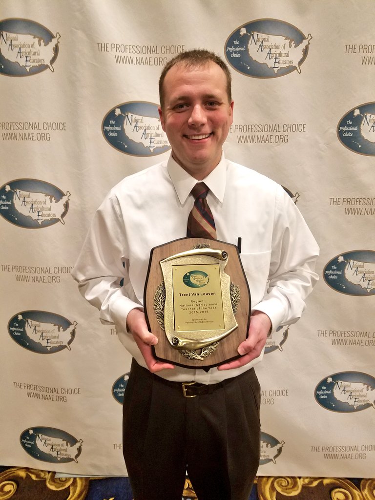 FFAWest's tweet photo. Congratulations to Idaho's Trent Van Leuven, the #NAAE16 outstanding agriscience teacher for the western US! https://t.co/VhyFEsRN1Z
