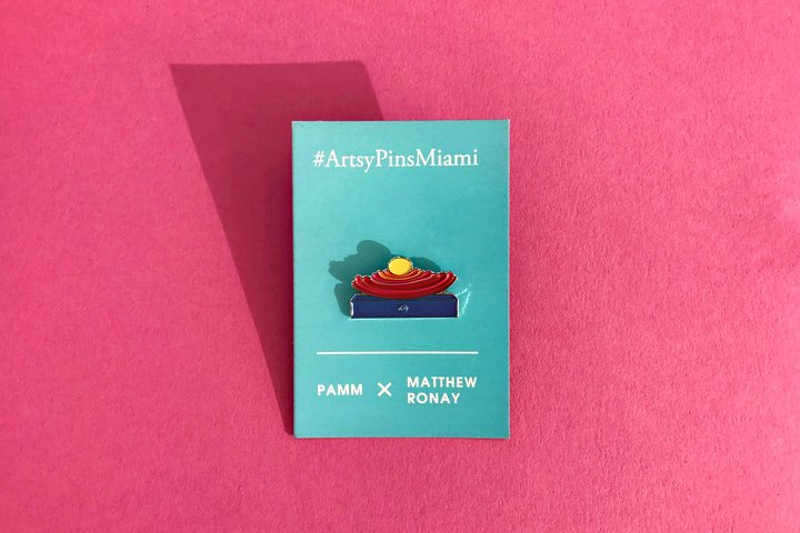 Pick up a free, limited-edition pin designed by artist Matthew Ronay at <a href="/PAMM/">Pérez Art Museum Miami</a>: bit.ly/2gTNsLs