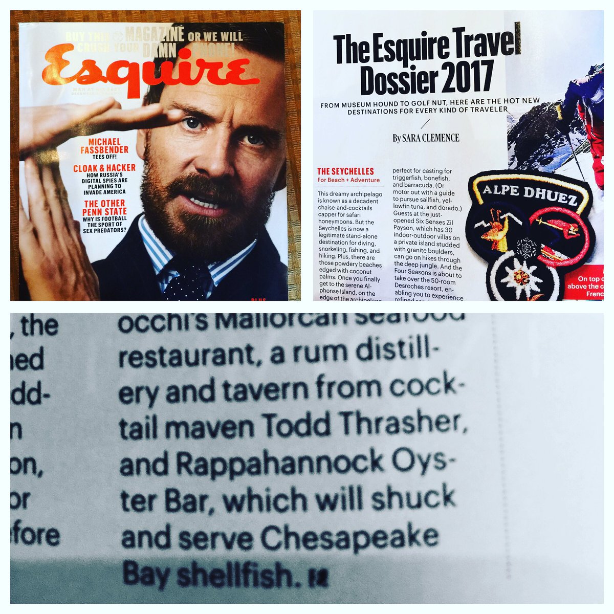 barthrasher's tweet photo. @distillpotomac @tiki_tnt get a shoutout in @esquire this month! in the 2017 Travel Dossier! @thewharfdc #makingrum https://t.co/fuDWfk56nB