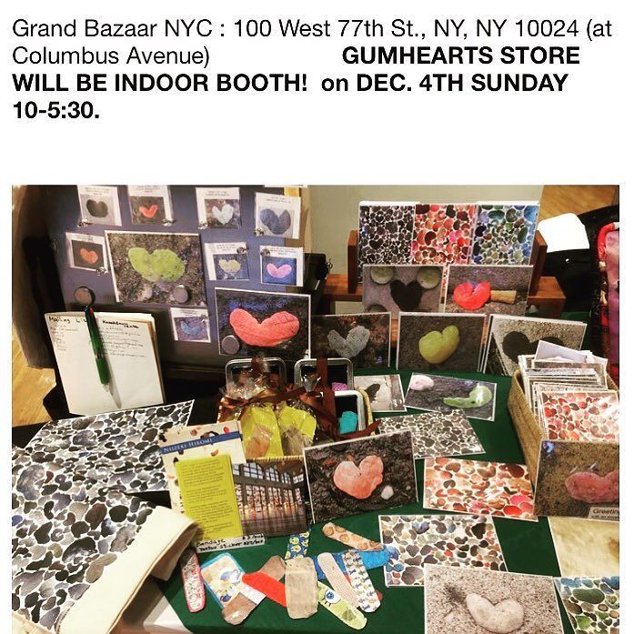 GumHearts's tweet photo. This SUMDAY, #4th, 10-5:30, #77thst x #ColumbusAve. #Manhattan. #INDOOR at #GrandBazaarNY… https://t.co/dTry81xJEP https://t.co/U5vtgSarSA