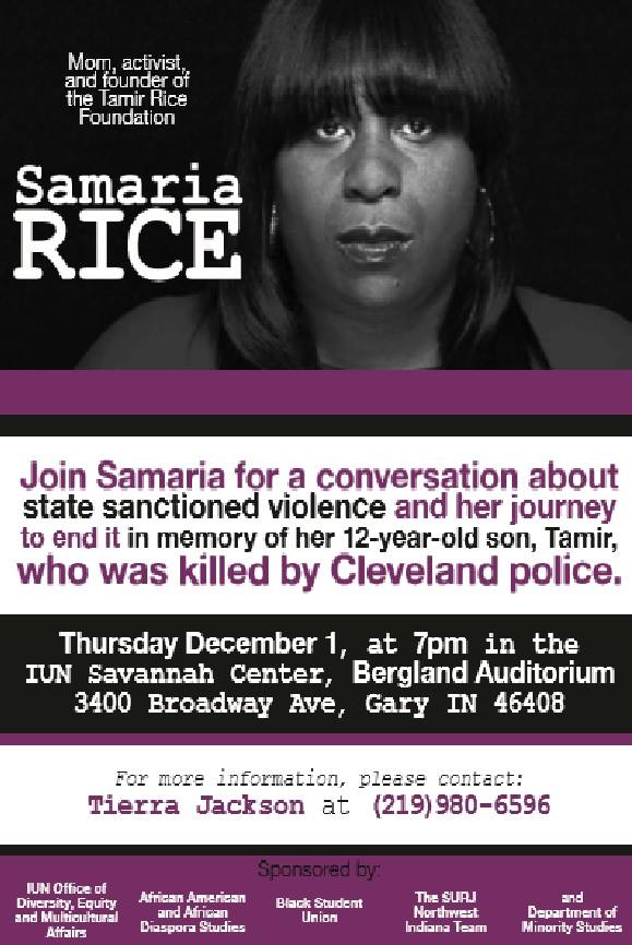 Elle_Reezy's tweet photo. 2nite @ 7pm, Bergland Auditorium, Savannah Hall at IUN. Plz repost, share &amp; come out! #TamirRice #IUN #NWI #BlackLivesMatter https://t.co/6Wb3jIoZ3X